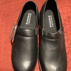 Rockport Works RK609 Women’s 11 Soft Toe Non-Slip Shoes Black